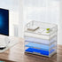 Marbrasse Paper Organizer Letter Tray, 5 Tier Mesh File Organizer with Handle for Home Office Supplies - White