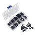 280PCS M2.5 Female-Female Nylon Hex Spacers, Standoffs Screws Nuts Assorted Kit (Black)