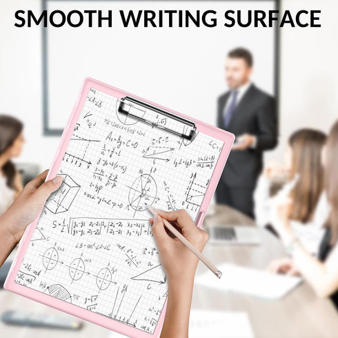 Sooez Clipboard with Storage, 8.5x11 Cleaview Clip Boards, High Capacity Plastic Nursing Clipboard for School & Office