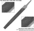 6-inch Flat Medium Cut File, Double Cut Teeth, High Carbon Steel, Suitable for Shaping Metal, Wood