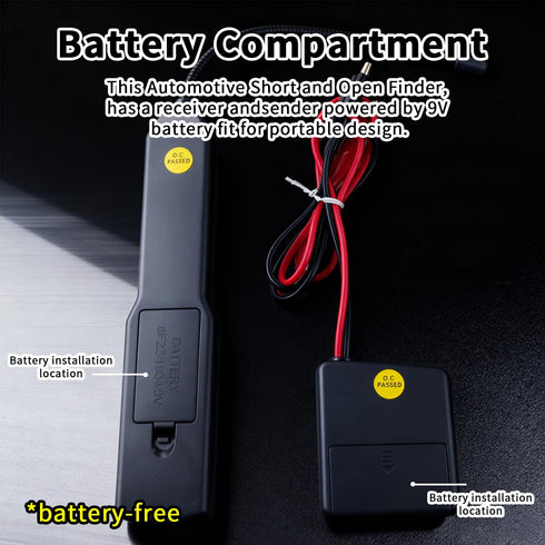 MuNanshan EM415 6-42V Cable Tracker Electrical, PRO Automotive Short & Open Finder, Wire Tracer with Flexible Probe, DC
