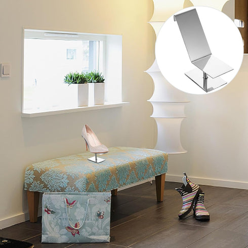 Cabilock Stainless Steel Shoe Display Stand for High Heels Mirror Finish Desktop Shoe Rack Holder for Womens Pumps