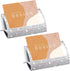 Fuutreo 2 Pcs Bling Aluminum Business Card Holder, AB Color Rhinestone Display Stand for Desk, Business Accessories