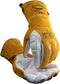 Caiman Premium Goat Grain TIG/Multi-Task Welding Gloves, Split Cowhide Back, 4-Inch Extended Cuff, White/Gold, X-Large