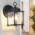 2 Pack MATAMEYE Outdoor Wall Lantern, Exterior Waterproof Wall Sconce Light Fixtures, Black Front Door Wall Lighting