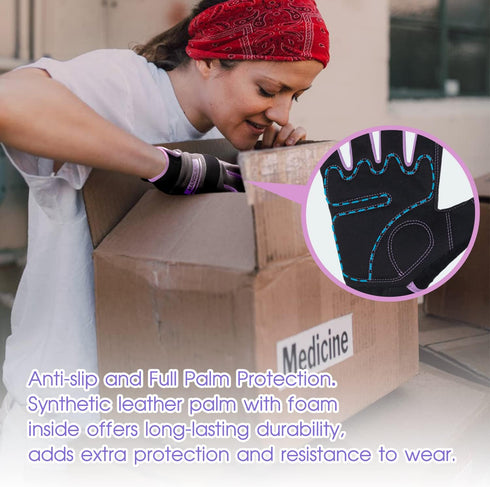 Utility Work Gloves for Women, Safety Mechanic Touch Screen Working Gloves, Flexible Breathable Yard Work