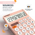 CATIGA 12 Digit Desktop Calculator, Large LCD Display, Round Design Big Button, Solar and Battery Dual Power