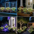 7 2 Pack Solar Garden Lights, Heads Gardenia Colorful Flower Light Waterproof Solar Outdoor Lights for Yard Pathway