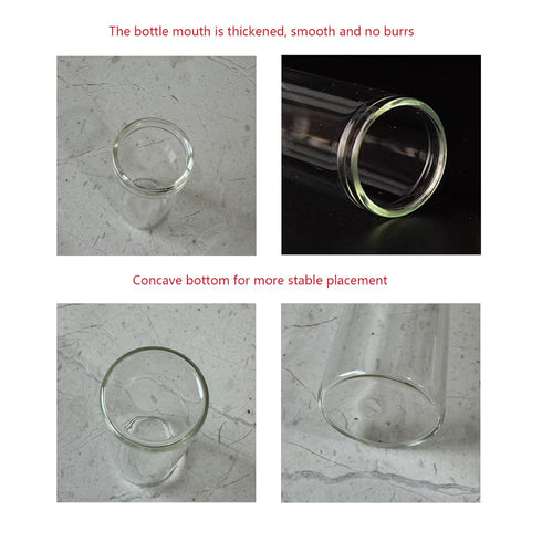 24PCS 40ml Glass Test Tubes with Cork Stoppers, 30 x 80mm Liquid Sample Vial for Bath Salt, Candy Storage