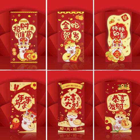 KESTAR 2025, 30Pcs 6 3.5x6.7Inch Chinese New Year Red Envelopes Chinese Traditional Lucky Money Hong Bao Red Envelope