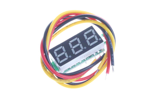 NOYITO 0.28 inches LED Ultra-small DC Digital 0-100V Voltmeter, 3-Wire Battery Voltage Tester, Pack of 3