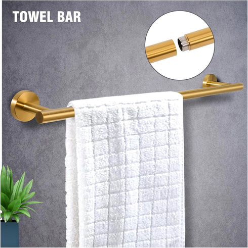 AGKXHDEC 5-Piece Set, Set Set 2 Towel Racks for Bathroom, Stainless Steel Bathroom Accessories Bathroom Towel Holder