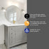 511618 Millbridge 1-Light Dimmable Design House Wall Light Traditional Indoor Light with Alabaster Glass for Bathroom