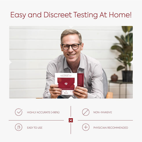COLONOX at-Home Colon Screening Test Kit, Easy to Use Fecal Occult Blood Test for Early Detection (2 Tests)