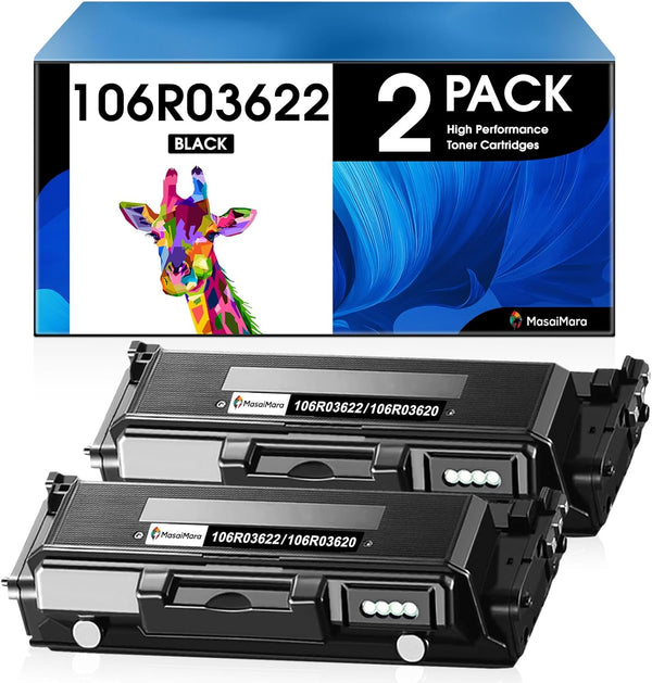MasaiMara 106R03622 106R03620 Compatible Toner Cartridges for Xerox Phaser 3330 WorkCentre 3335 High Yield 2-Pack