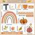 Fall Pumpkin Bulletin Board Decorations, Thanksgiving Classroom Decor with Autumn Leaves Pumpkin Cutouts