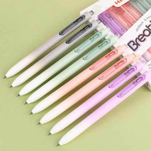 Gel Pen Fine Point,12Pcs 0.5mm Retractable Black Gel Ink Pens Fine Point Tip Pens Smooth Writing, Quick Dry Extra Fine Needle Point Aesthetic Pens for Bible Journaling drawing Note Taking
