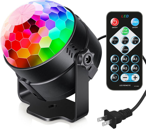 Luditek Sound Activated Party Lights with Remote DJ Lighting, Disco Ball Strobe