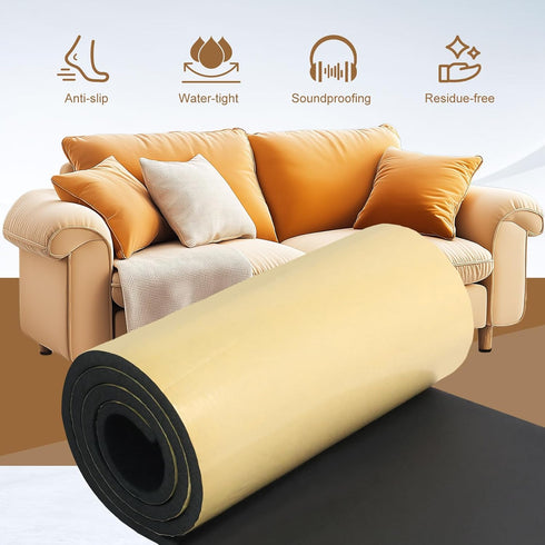12 118 1/8 Eunice Sponge Neoprene Foam Sheet with Adhesive, in x in x in Foam Rubber Roll Cut to Multiple Dimensions