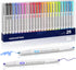 YOOUSOO 25 Pack Pastel Highlighters, Assorted Colours, Dual Tip Bible Highlighter, No Bleed Fluorescent Pens for School
