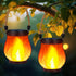 HuiZhen Solar Lanterns Outdoor Waterproof, 2 Pack Hanging Solar Lights for Outside, Flickering