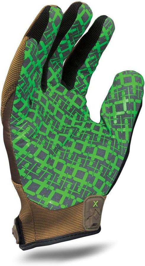 Ironclad EXO2-PGG-04-L Project Grip Gloves, Large, Brown & Green