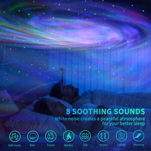AIRIVO Star Projector, Galaxy Light Projector, Night Light Projector & Music Speaker & White Noise, Sound Machine