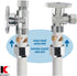 Plumb Pak PP2887EZ Comp O.D. Quarter Turn No Crimp PEX Straight Valve, 1/2" x 3/8", Chrome