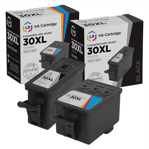 LD Products Compatible Ink Cartridge Replacements for Kodak 30XL High Yield (1 Black, 1 Color, 2-Pack)