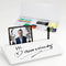 Desktop Glass Whiteboard Set with 3 Colors Markers, Desk Dry Erase Glass Whiteboard for Home Office Supplies