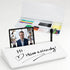 Desktop Glass Whiteboard Set with 3 Colors Markers, Desk Dry Erase Glass Whiteboard for Home Office Supplies