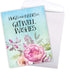 NobleWorks Jumbo Get Well Greeting Card (8.5 x 11 Inch) - Beautiful Feel Better Soon Group Notecard - Get Well Florals