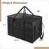 3 Frozen Lnrueg PCS Insulated Food Delivery Bags, XXXL Pizza Cooler Bag, Thermal Hot Cold Carrier for Catering