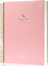 FLYING EAGLE 8.5 x 11 Large Graph Notebook, 210 Pages, Hardcover Graphing Notebook for Men Women, Pink