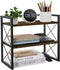 YINMIT Desktop Shelf Organizer - 2 Tier Wood Desk Storage Rack and Freestanding Display Shelf for Office, Home,
