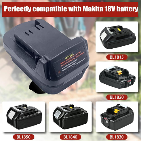 Makita to Milwaukee Battery Adapter, Compatible with Makita 18V Lithium Battery to Replace Milwaukee 18V Tools