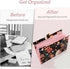 SKYDUE Expanding File Folder - Black - 5 Pockets Floral Accordion File Organizer for Important Documents