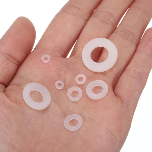 uxcell 520pcs Rubber Flat Washer Gasket Assortment, M2.5-M8, 8 Sizes for Faucet or Plumbing