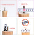 KDDEON M8 Legs,5-70cm,Replacement Cabinet,Set 4 (10cm/3.9in) Threaded Rod Straight Tapered Solid Wood Furniture