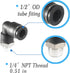 PNEUMATIC Elbow and Straight Combination Push to Connect Fittings, 1/2 Inch Tube OD x 1/4 NPT Thread (Pack of 12)