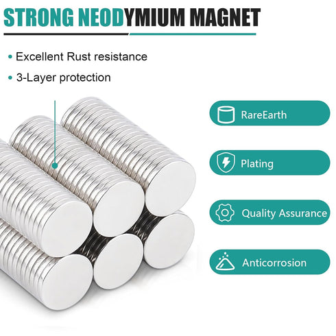 100Pcs Neodymium Magnet, 8 x 1mm Tiny Strong Round Disc Magnets, Rare Earth for Industrial Use