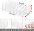 Hipiwe 2 Packs Clear Plastic Cash Tray Mail Organizer for Desk - 7 Slots Bill Divider Holder for Paper, Document, Makeup