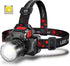 Rechargeable Super Bright LED Headlamps, Mechanical Rotational Zoom, USB Head Lamp with Power Bank, Waterproof for