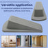 Door Stoppers for Floors - Holds Open & Prevents Lock-Outs for Carpet, Tile, Concrete & Wood - Pack of 3, Gray