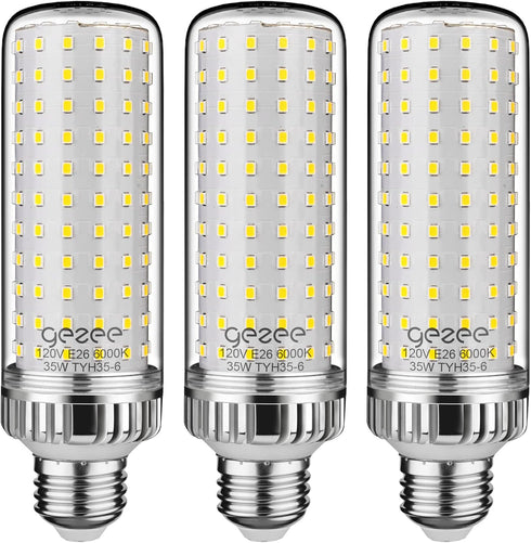 35W LED Light Bulb, E26 Base, 280 Watt Equivalent, 3500 Lumens, Daylight White 6000K, 3-Pack