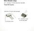 Nctinystore Silver Binder Clips Mini Metal Clamp 3/5" / 0.6-inch / 15-mm (Silver, 40-Count)