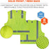 Ergodyne Unisex Class 2 Economy Surveyors Vest, Zipper, Lime, Large-X-Large US
