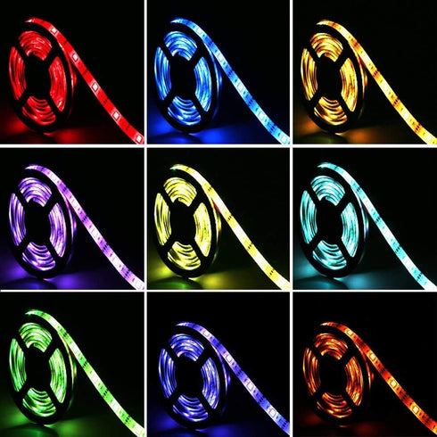 BIHAND 3.28ft 24 USB LED Strip Lights, USB Rope Lights with Keys Remote, DIY Indoor Decoration