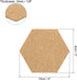 PATIKIL 20 Pack Self Adhesive Cork Board Tiles, 4x3" 1/8" Thick Hexagon Bulletin Board for Home Office DIY