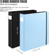 Uquelic Important Document Organizer, Large 3 Ring Binder Folio with 8 Expandable Envelopes for Paper Files (Blue)